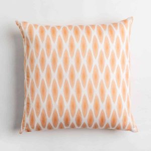 Luxury organic rust diamond lattice square pillow