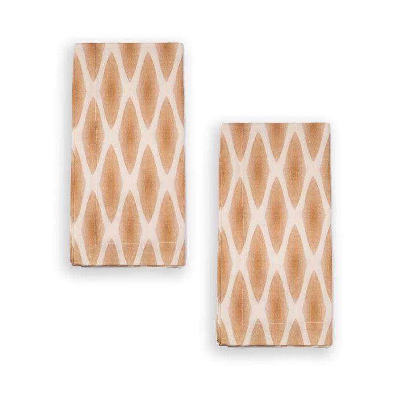 soft lattice rust napkin 2 pack
