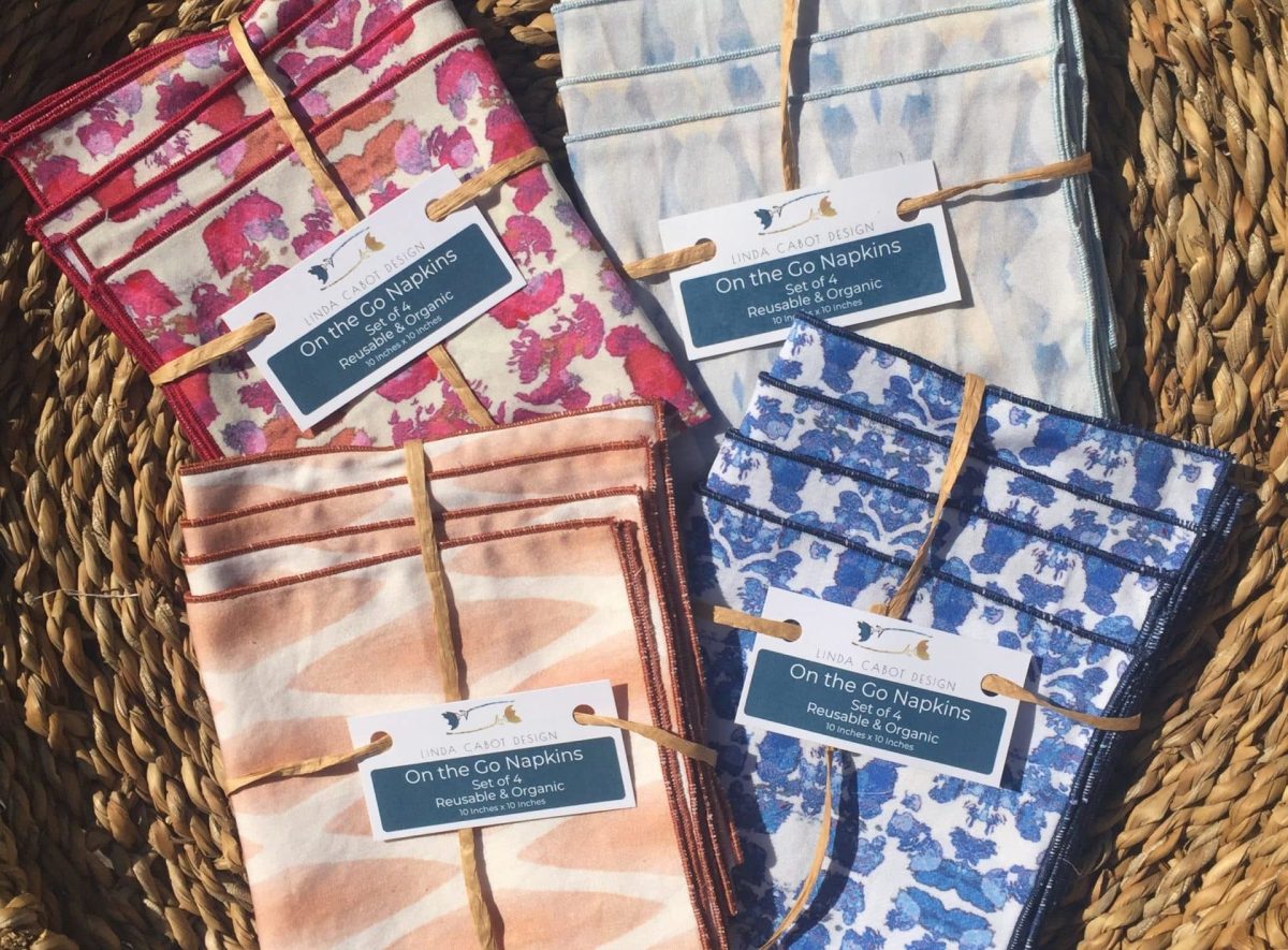 Organic cotton On the Go Napkins in a variety of colors