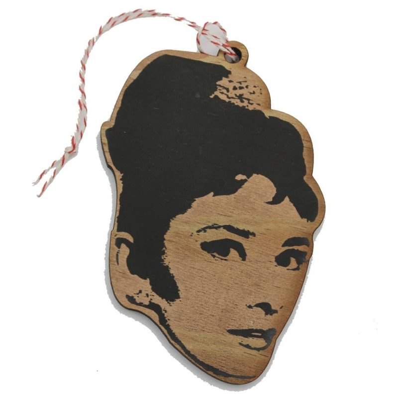 Audrey Hepburn Wooden Ornament