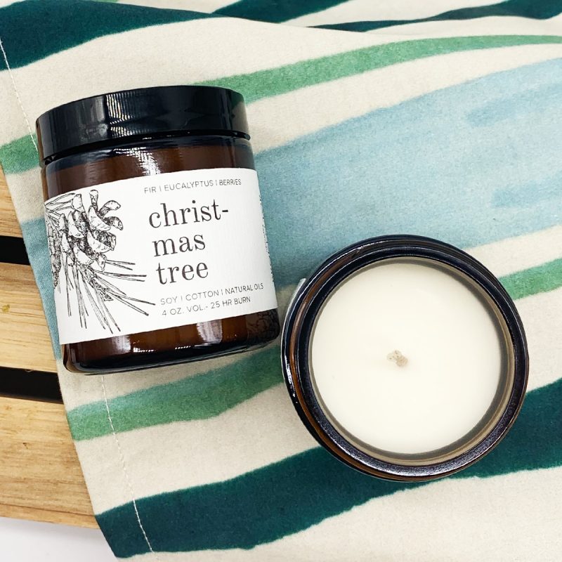 Christmas Tree Candle small travel size soy