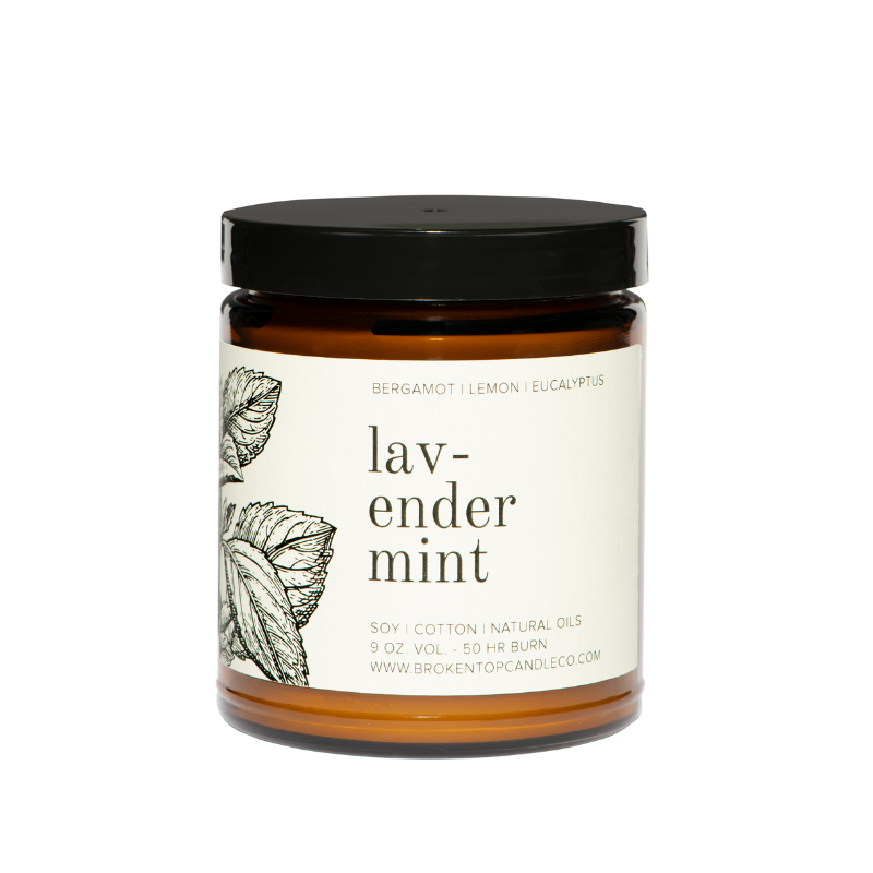 organic soy candle lavender mint candle