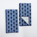 blue tree pattern burp cloths