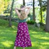 purple floral wrap skirt