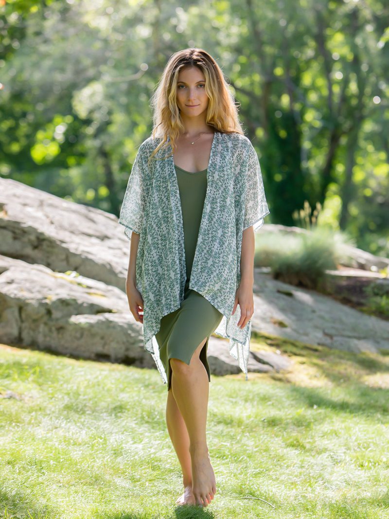 lace sage green and white cardigan
