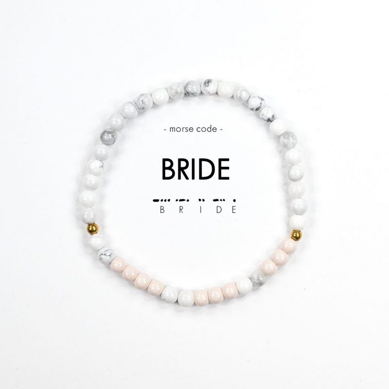 Bride Morse Code bracelet