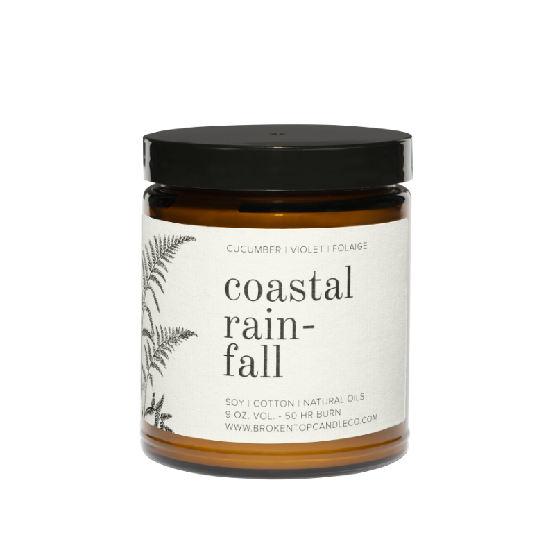 coastal rainfall candle organic soy made in the usa