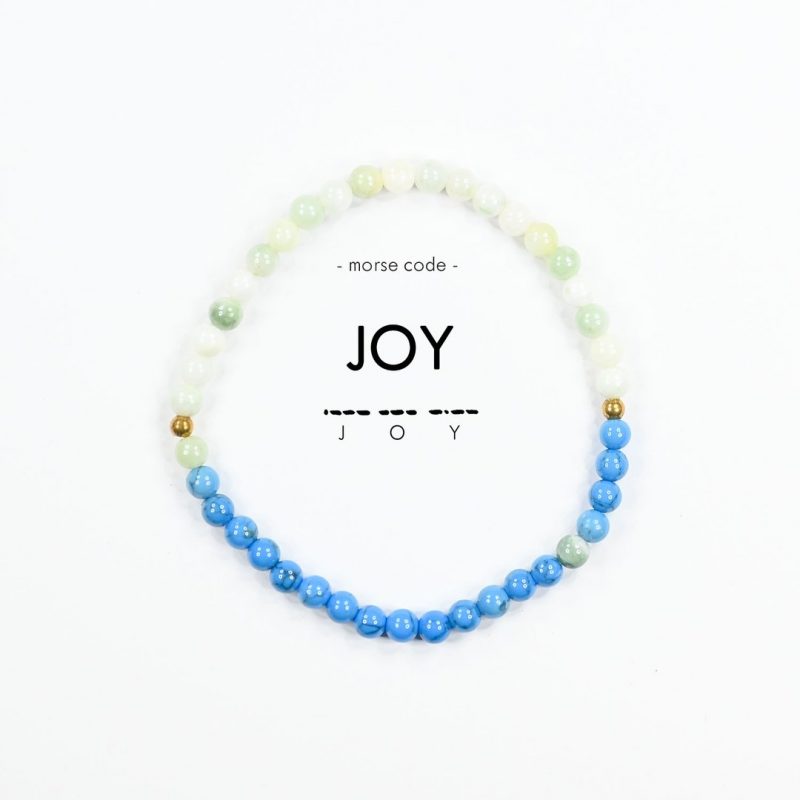 Joy Blue morse code bracelet