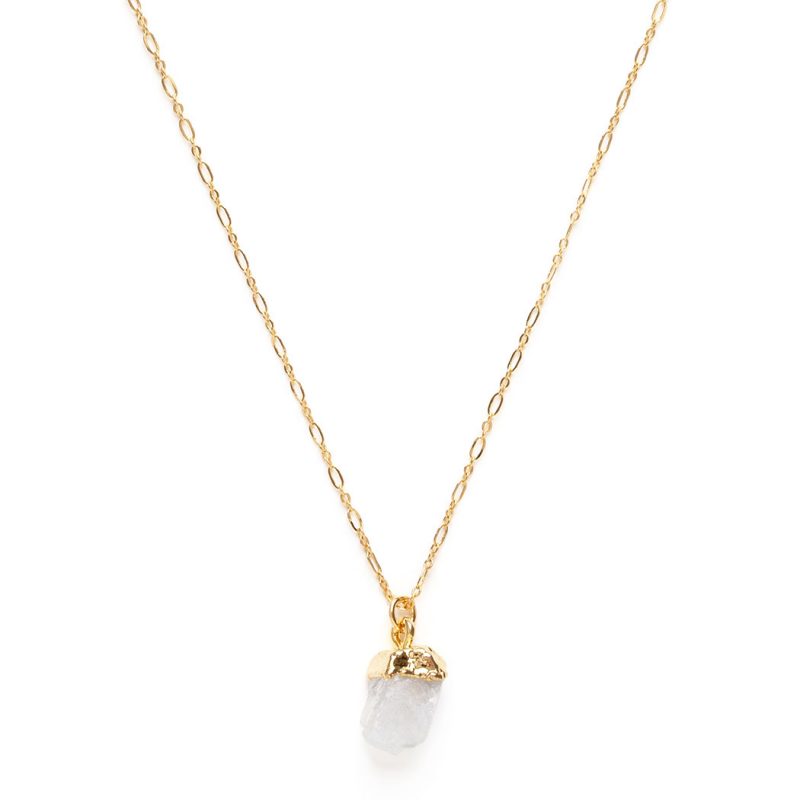 raw cut moonstone necklace