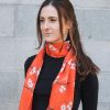 sustainably made Accent Scarf In Dogwood Clementine bright orange scarf