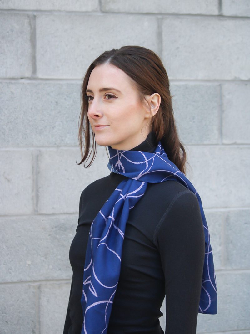 sustainable Accent Scarf In Navy Gesture