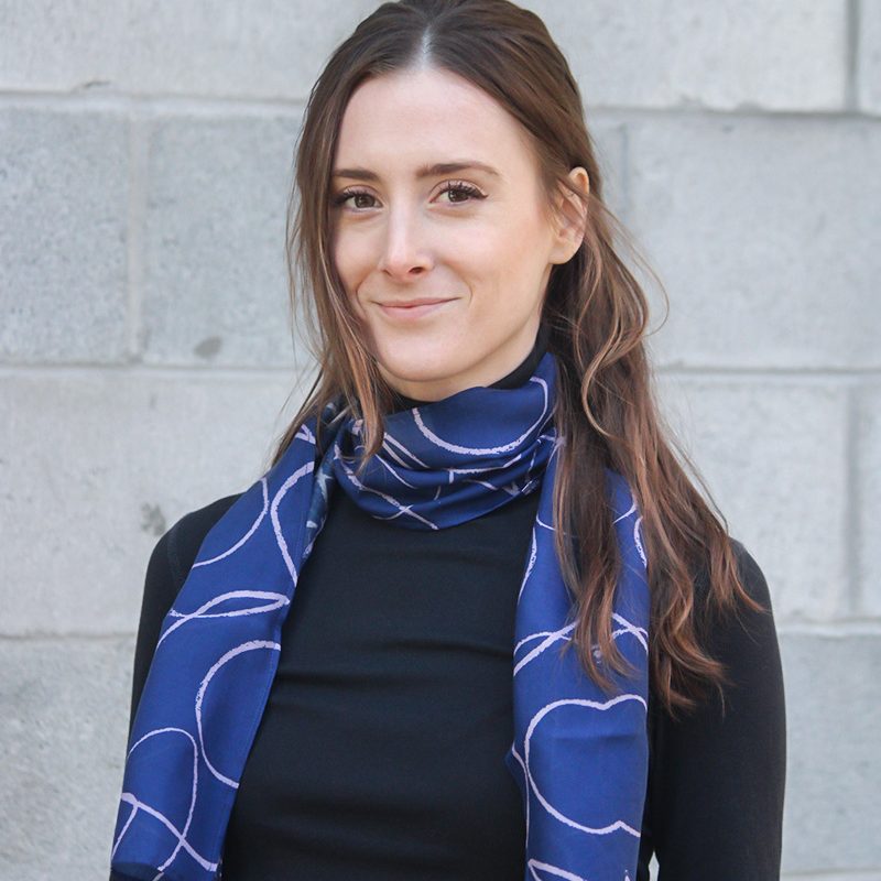 sustainably made Accent Scarf In Navy Gesture made from tencel