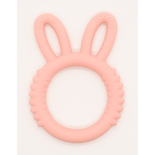 silicone Bunny teether pink