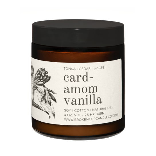 cardamom vanilla candle for the holidays