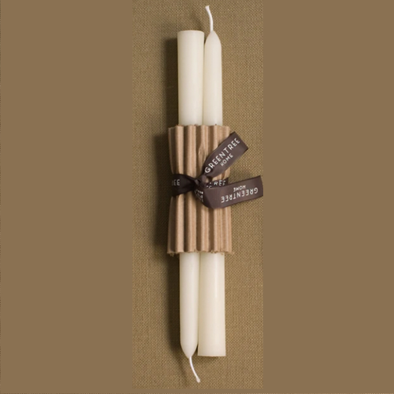 10 inch cream beeswax taper candles