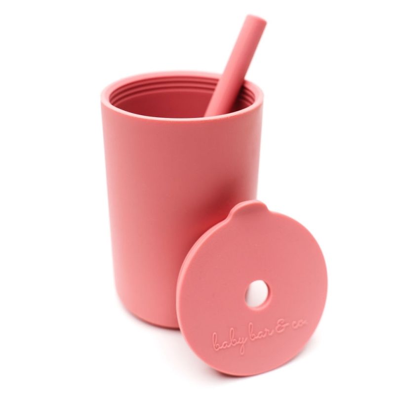 pink silicone baby cup