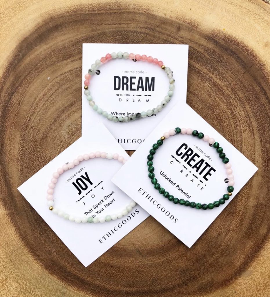 ethic goods morse code bracelets eco friendly bracelets