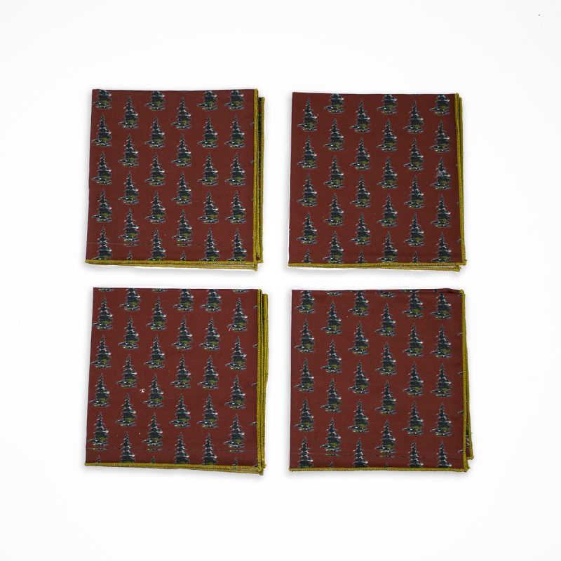 amesbury pine holiday cocktail napkin 4 pack